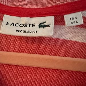 Red and white striped Lacoste polo shirt (Regular fit)